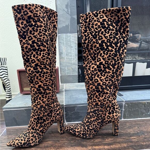 Steven Steve Madden Joanis boots - cheetah print EUC NO WEAR SZ 7.5 - Picture 5 of 7